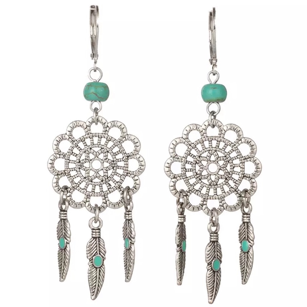 🆕 Dreamcatcher Silver Earrings